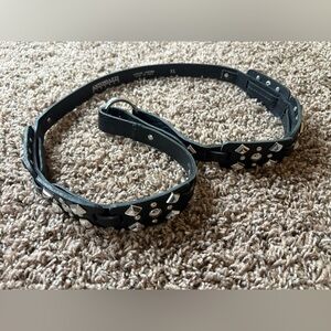 Vintage Antoniazzi Firenze Black Belt Leather Stud Punk Goth Italy SIZE XL